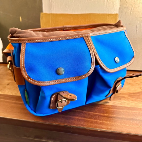 CUSTOM MADE Billingham Hadley Small Pro in Imperial Blue canvas and tan trim - Picture 10 of 14
